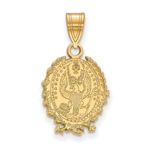 14k Gold Plated Silver Georgetown U Medium Crest Pendant